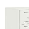 vidaXL Bedside Cabinet White Cold-rolled steel 14.2 x 15.4 x 23.2 in