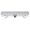 vidaXL Linear Shower Drain Bubble 24.80x5.51" Stainless Steel