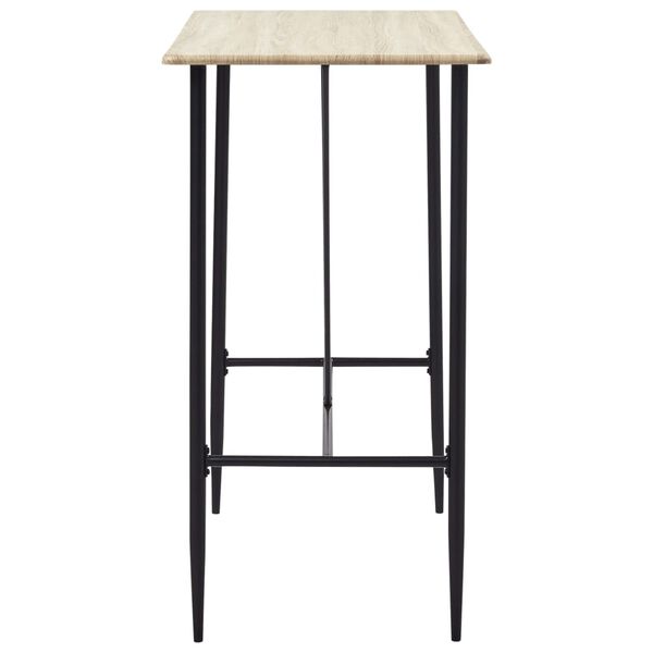 vidaXL Bar Set Oak MDF Medium Ergonomic Bar Set Rectangular Modern