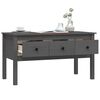 vidaXL Coffee Table Grey Solid pine wood Coffee Table Rectangular
