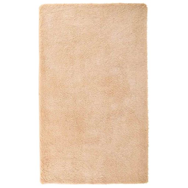 vidaXL Shaggy Rug Beige 100% Polyester 23.6x39.4 in Non-slip