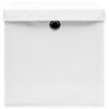 vidaXL Storage Box Set of 10 White Non-woven fabric (100% polyester)