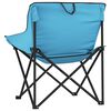 vidaXL Camping Chair Bright Blue 600D Polyester with PE coating, Steel
