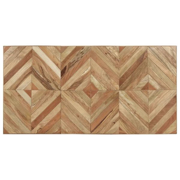 vidaXL Dining Table Natural wood finish, White legs