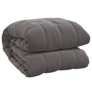 vidaXL Weighted Blanket Gray Brushed polyester microfiber King
