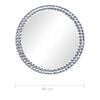 vidaXL Wall Mirror Silver Tempered glass, Acrylic crystal 15.7 in diameter