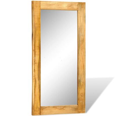 Solid Wood Framed Rectangle Wall Mirror 47.2"x23.6"