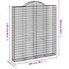 vidaXL Gabion Basket Set of 7 Silver Galvanized Iron