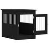 vidaXL Dog Crate Furniture Black Engineered wood, steel 21.7x31.5x26.8 in