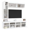 vidaXL TV Wall Cabinet Set White Engineered wood Large