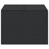 vidaXL Garden Storage Box Black Poly Rattan Medium Storage