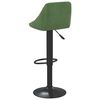 vidaXL Bar Stool Set of 2 Dark Green Velvet (100% polyester), Steel