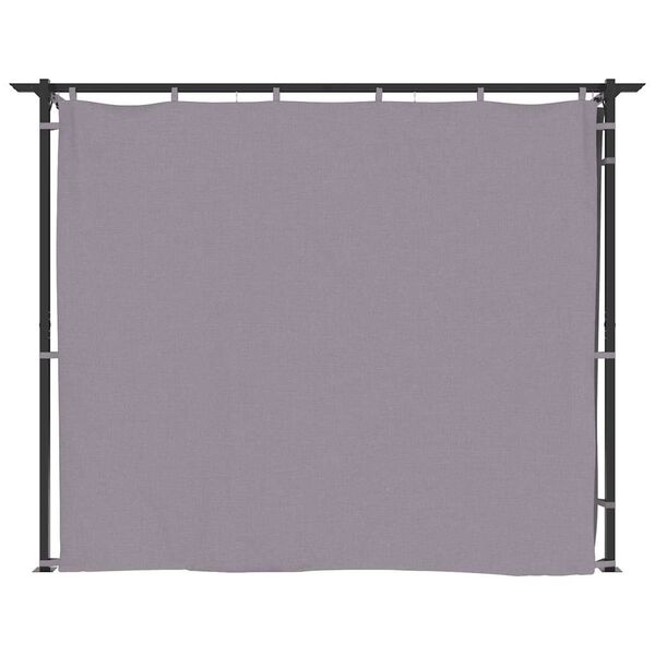 vidaXL Gazebo with Curtains 9.8x9.8' Anthracite Steel