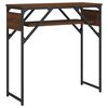 vidaXL Console Table Brown Oak Engineered wood, Metal 29.5x11.8x29.5 in
