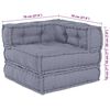 vidaXL Modular Sofa 2 pcs Grey 55.12 x 27.56 x 22.05 in Fabric