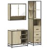 vidaXL Bathroom Furniture Set Sonoma Oak Engineered wood, Metal Standard