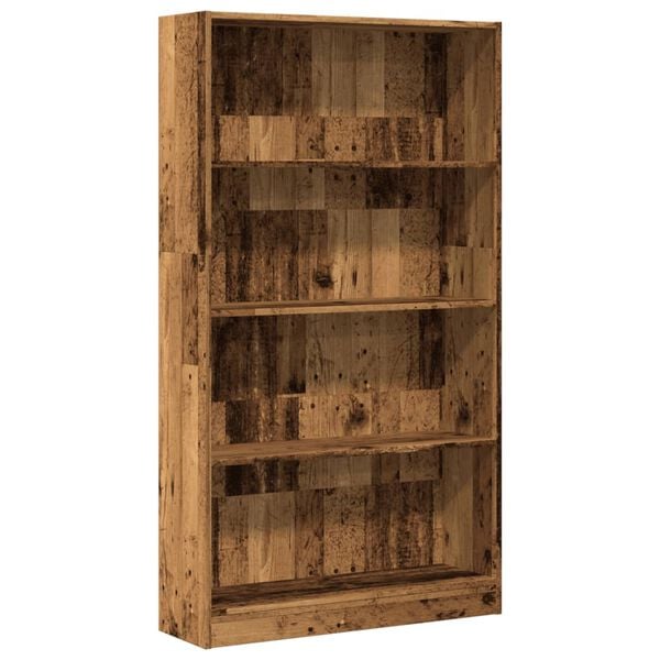 vidaXL Bookcase Rustic wood Engineered wood Large Bookcase Rectangular