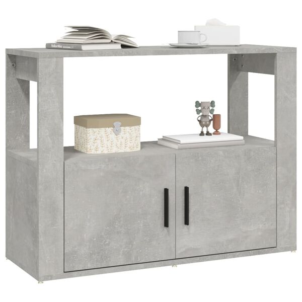 vidaXL Sideboard Concrete Grey Engineered Wood Standard Cabinet