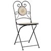 vidaXL Mosaic Bistro Set Terracotta and White