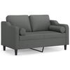 vidaXL 2-seater Sofa Dark Grey Fabric (100% polyester), metal, textilene