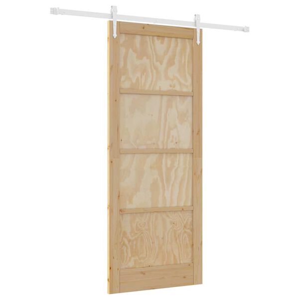 vidaXL Sliding Door ORKDAL Brown 33.86 x 83.07 in Solid Pine Wood