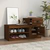 vidaXL Shoe Cabinet Brown Oak Engineered Wood Medium Shoe Cabinet