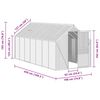 vidaXL Greenhouse Anthracite, Transparent Aluminum and Polycarbonate