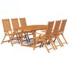 vidaXL Garden Dining Set Natural Wood Solid Acacia Wood Large Expandable