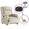 vidaXL Electric Massage Recliner Chair Cream Faux leather, metal, plywood