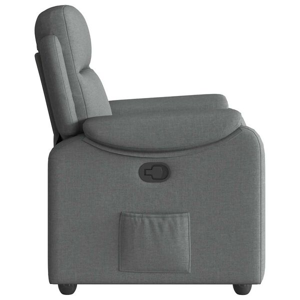 vidaXL Recliner Chair Dark Gray 100% polyester, metal, plywood Large