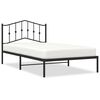 vidaXL Bed Frame Black Powder-coated Steel Twin Bed Frame Rectangular