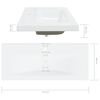 vidaXL Bathroom Furniture Set High gloss white Engineered wood Standard