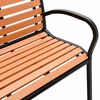 vidaXL Patio Bench Brown 90.9" Wood and Powder-coated Steel