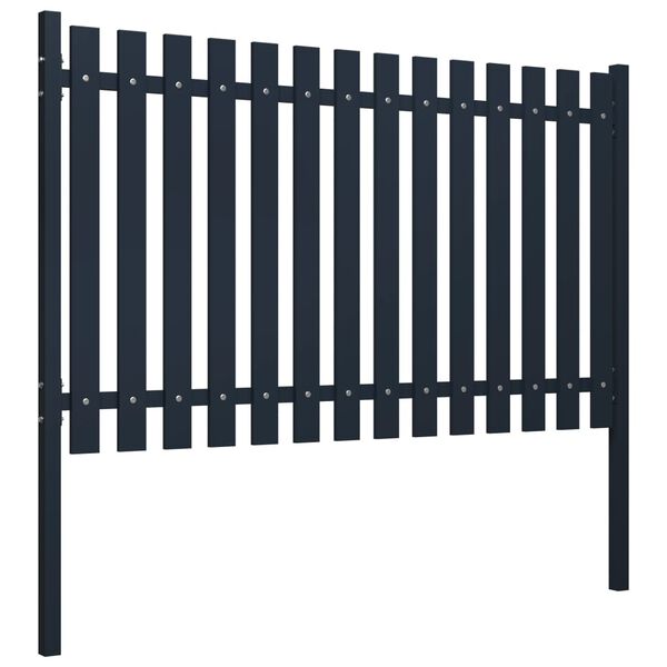 vidaXL Fence Panel Anthracite 70.1" x 39.4" Powder-coated Steel