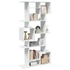 vidaXL Book Cabinet White Engineered Wood Tall Book Cabinet