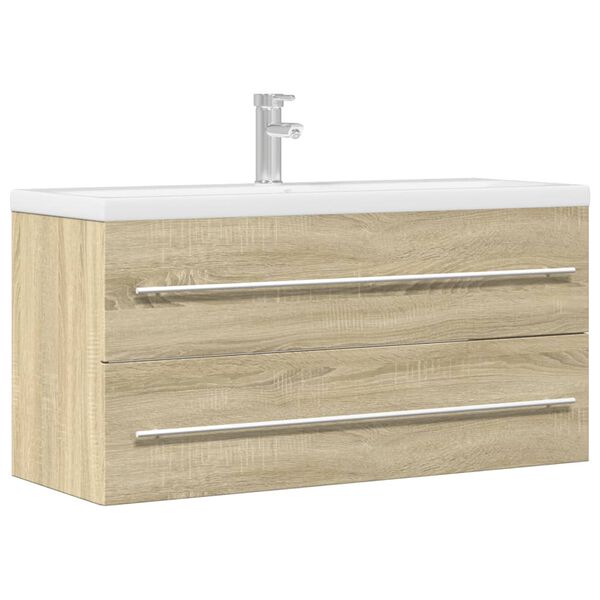 vidaXL Sink Cabinet Sonoma Oak Engineered Wood Medium