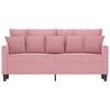 vidaXL 2-seater Sofa Pink Velvet, Metal, Textilene, Foam