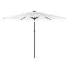 vidaXL Garden Parasol White Powder-coated steel and polyester Large