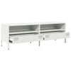 vidaXL TV Cabinet White Cold-rolled steel Medium Adjustable Feet