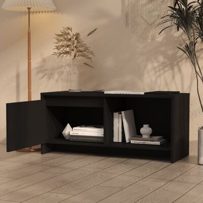 vidaXL TV Cabinet Black 35.4"x13.8"x15.7" Engineered Wood