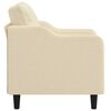 vidaXL Sofa Chair Cream Fabric (100% polyester), metal, textilene Single