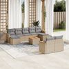vidaXL Garden Sofa Set Mix Beige, Light Grey Poly Rattan Large Modular