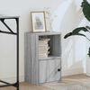 vidaXL Bookcase Grey Sonoma Engineered Wood Small Bookcase Rectangular