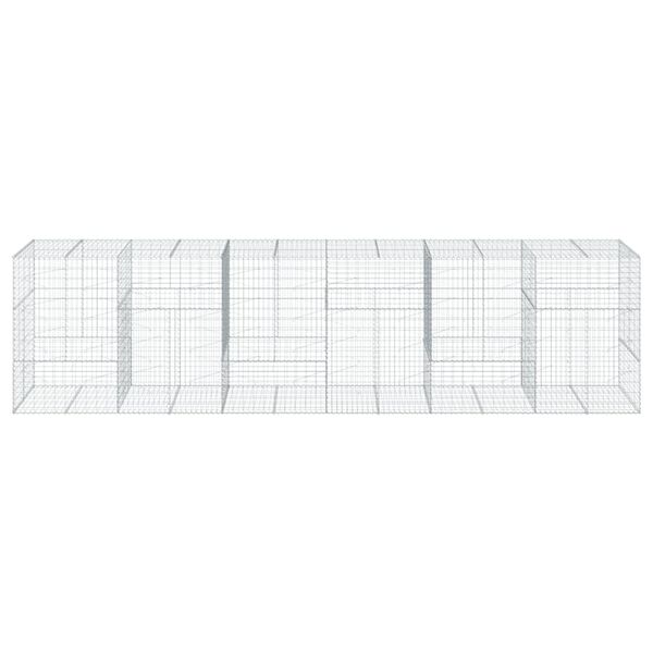 vidaXL Gabion Basket Silver Galvanized Iron Extra Large