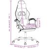 vidaXL Gaming Chair White and pink Faux leather, metal, plywood, foam