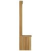 vidaXL Hall Tree Walnut Solid Pine wood Standard Hall Tree Rectangular