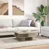 vidaXL Coffee Table Sonoma oak Engineered wood 27.6 x 27.6 x 11.4 in