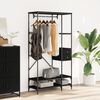 vidaXL Clothes Rack Black Engineered Wood and Metal Stylish Garment Rack