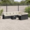 vidaXL Garden Sofa Set Black, Cream White