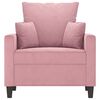 vidaXL Sofa Chair Pink Velvet, Metal, Textilene, Foam Single